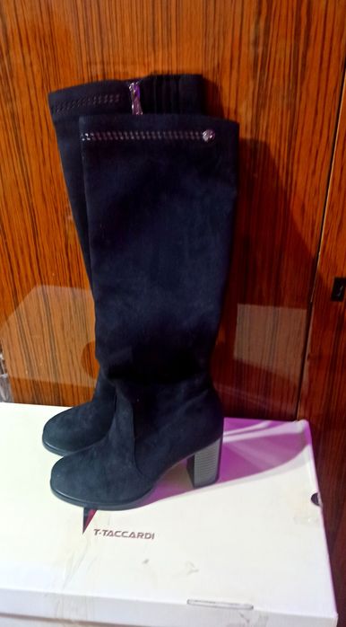 Сапоги замшевые, демисезонные