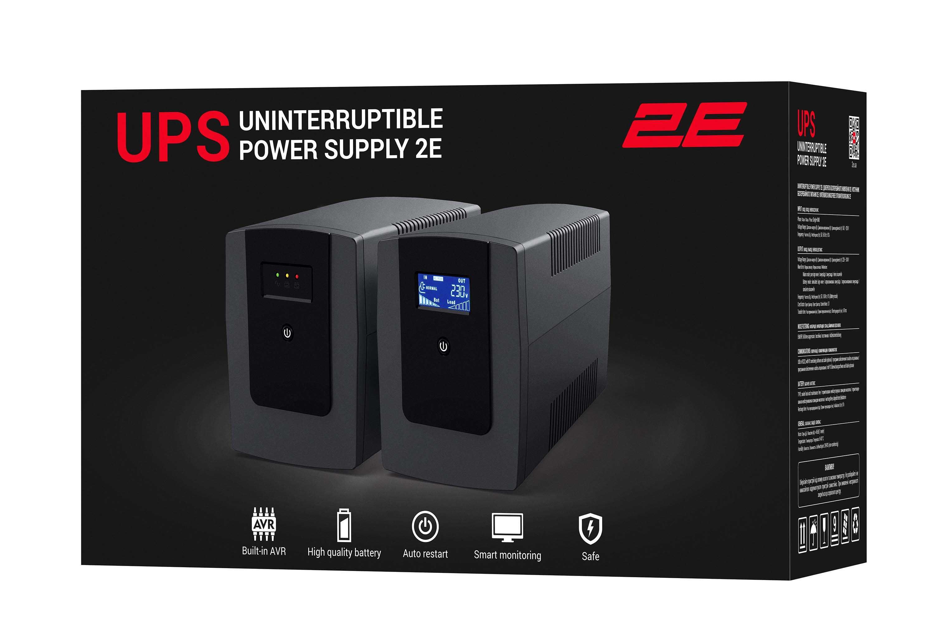 } ИБП 2E ED1500 /1500VA/900W/LED/3xSchuko