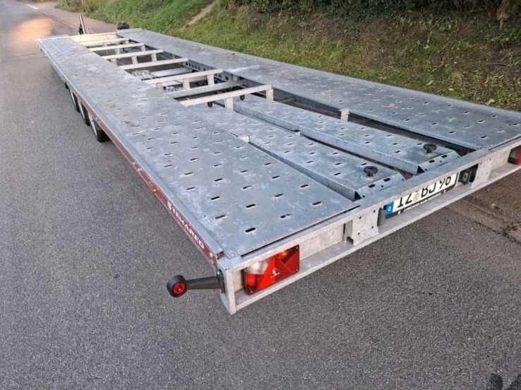 Remorca an 2024 Platforma auto 3 axe platou 8 m 2 masini max aut. 3.5t