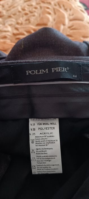 Costum bărbați Polim Pier maro – Sacou,Pantalon, Cravată și batistă