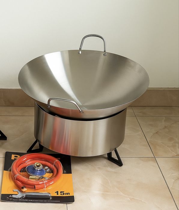 Friteuza inox pe gaz