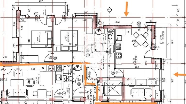 Продава се Тристаен апартамент в Пловдив, Коматевски възел - 102 кв.м за 1098 €/кв.м - Снимка #1