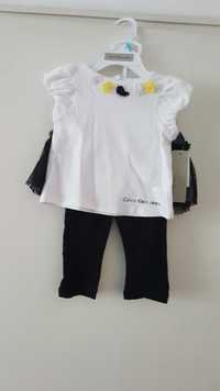 Детски комплект блузка с клинче размер 6/9 месеца Calvin Klein Jeans