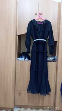 Модная стильная  вечерняя чёрная платья