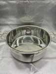 Cratita inox 17L fund triplu + capac sticla abur