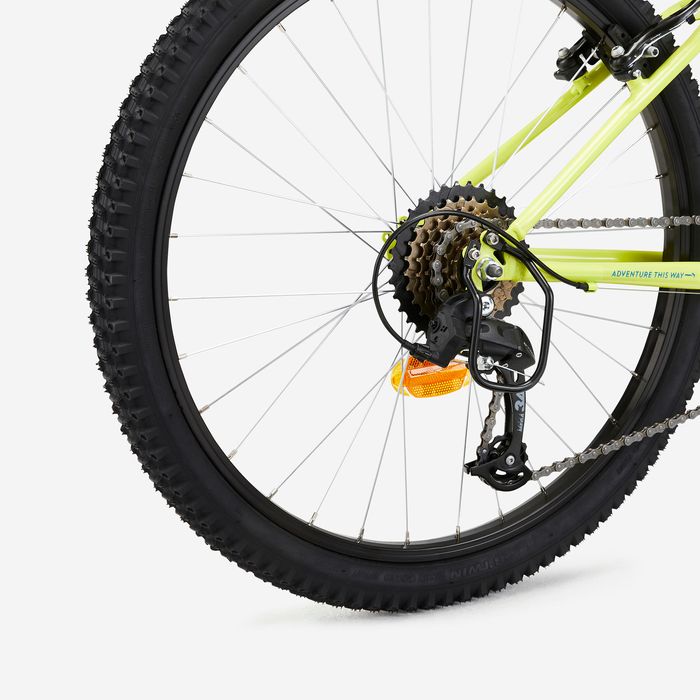 Bicicletă Mtb St 500 24" galben copii - produs resigilat Decathlon
