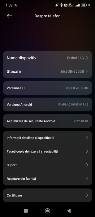 Vând redmi Xiaomi 14C impecabil.
