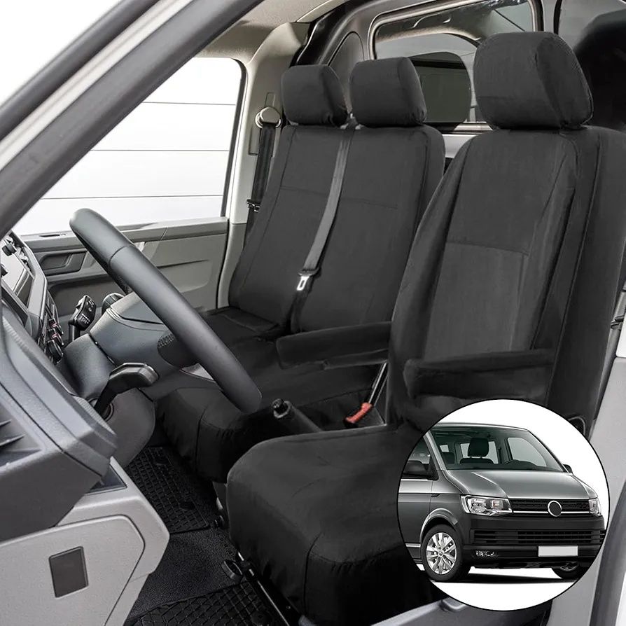 Водоустойчиви калъфи за седалки за VW Transporter T5 T6, 3 места