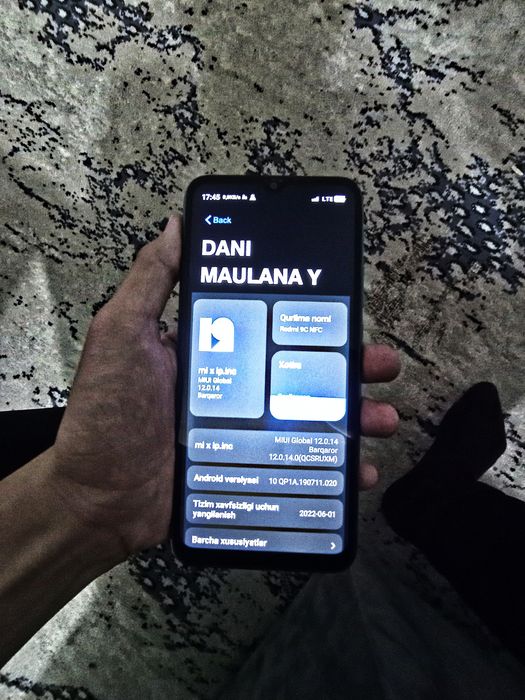Telefon nomi: Redmi 9C NFC