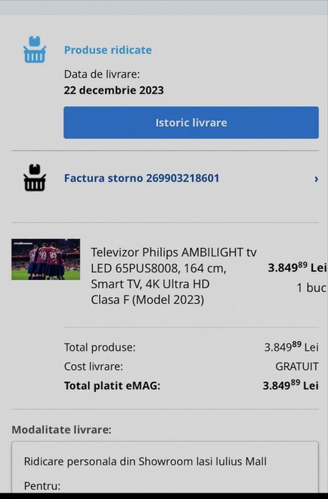 TV Philips Ambilight 65PUS8008/12 164cm
