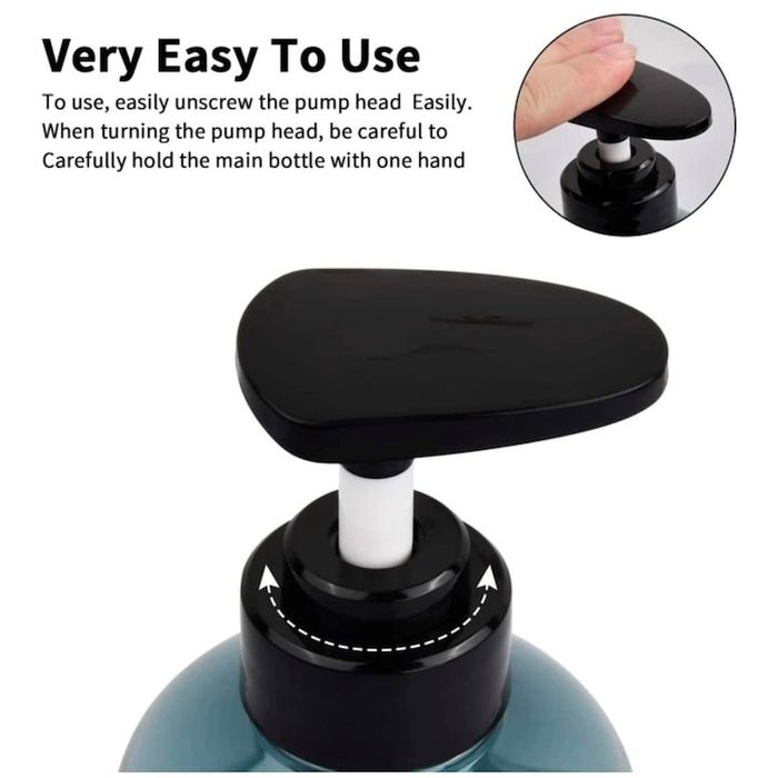 Set 3 recipiente pentru șampon, balsam și gel de duș, 500ml