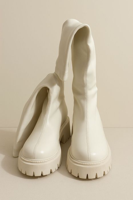 Осенние белые сапоги