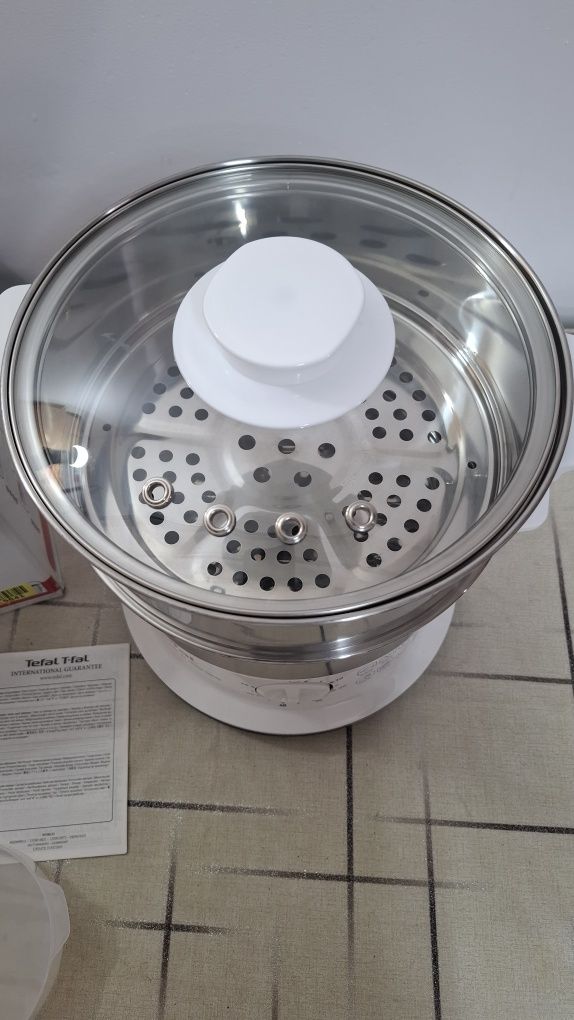 Уред за готвене на пара Tefal - VC145130, 900W, 2 зони, бял
