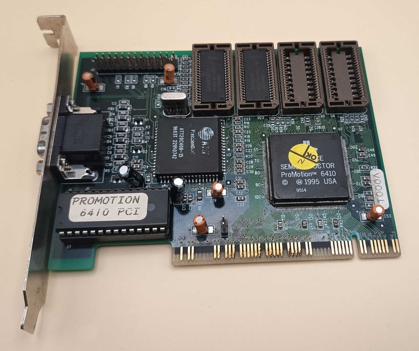 Alliance Semiconductor ProMotion 6410 Placa PCI Video retrovintage1995