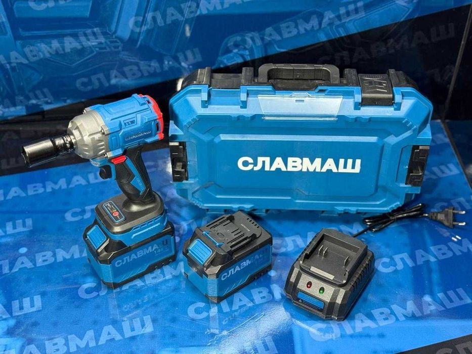 Аккумуляторный ударный гайковёрт СЛАВМАШ C950N-2B — 144 В, 950 Н·м