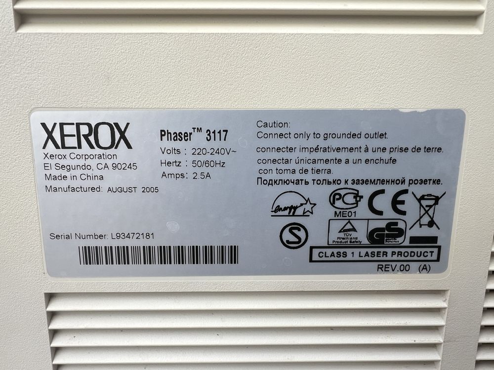 Принтер xerox phaser 3117