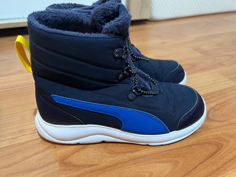 Оригинални детски ботуши Puma тъмно сини, номер 33