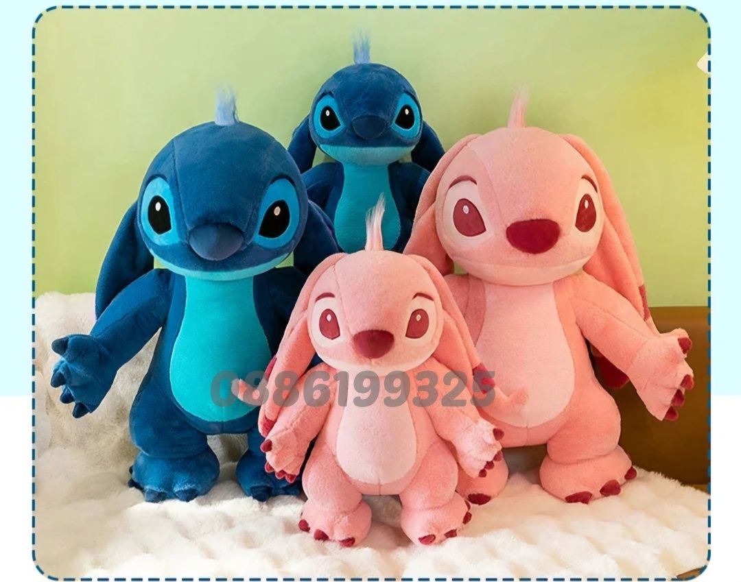 100см Голям Плюшен Стич, Lilo Stitch плюшени играчки, Мек и пухкав