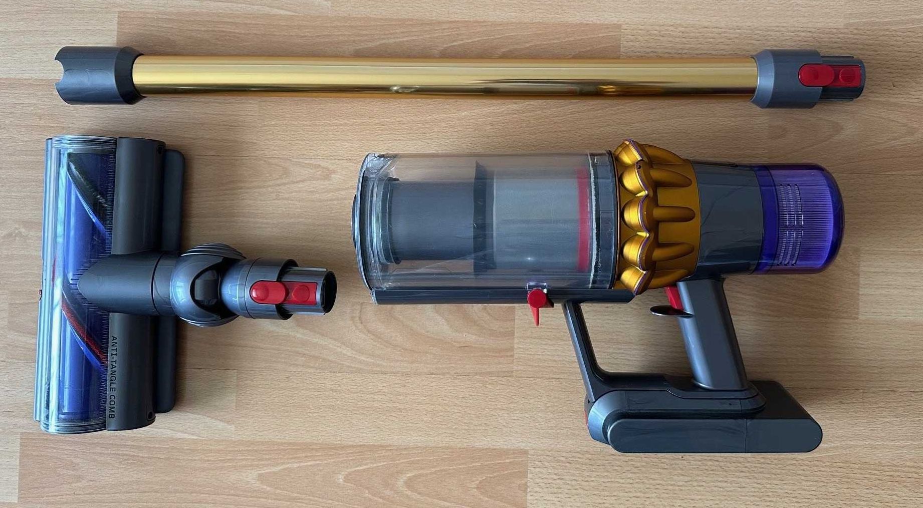 Вертикална прахосмукачка Dyson V15 Detect Absolute, LCD дисплей,660 W