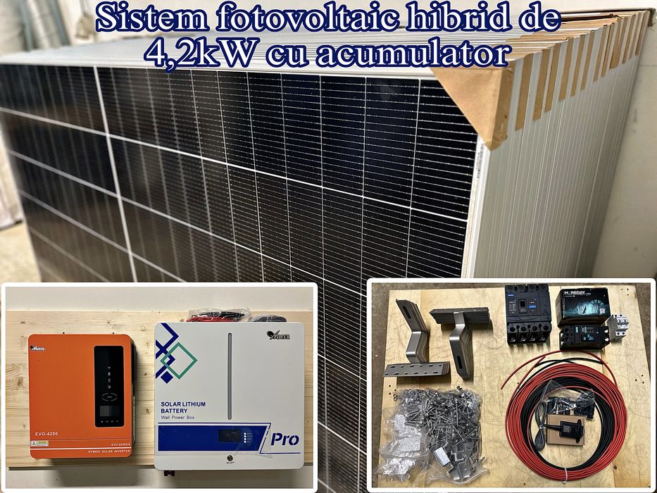 NOU! Sistem fotovoltaic hibrid de 4,2 kW cu acumulator