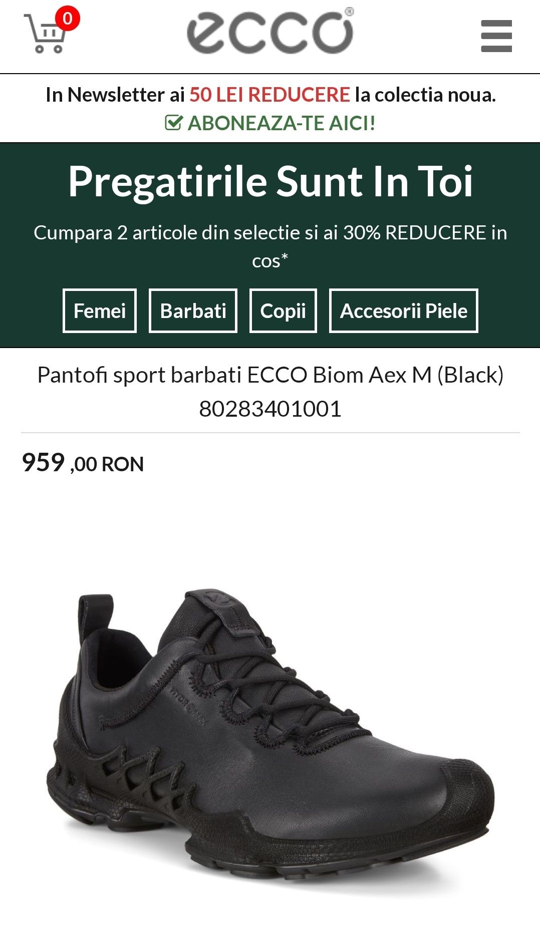 Vand ECCO Biom Aex unisex - mărime 38