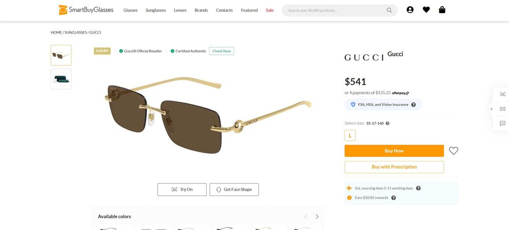 Елегантни мъжки очила в стил Gucci GG1655