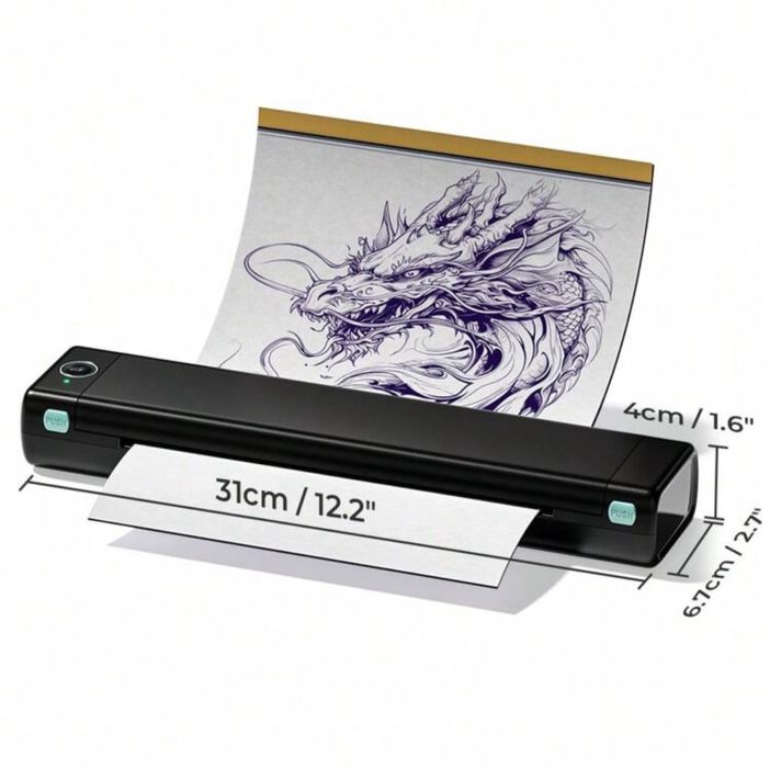 Imprimantă tatuaj Phomemo M08F A4 + 10 foi - Nou,Sigilat