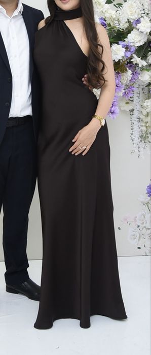 коричневое вечернее платье