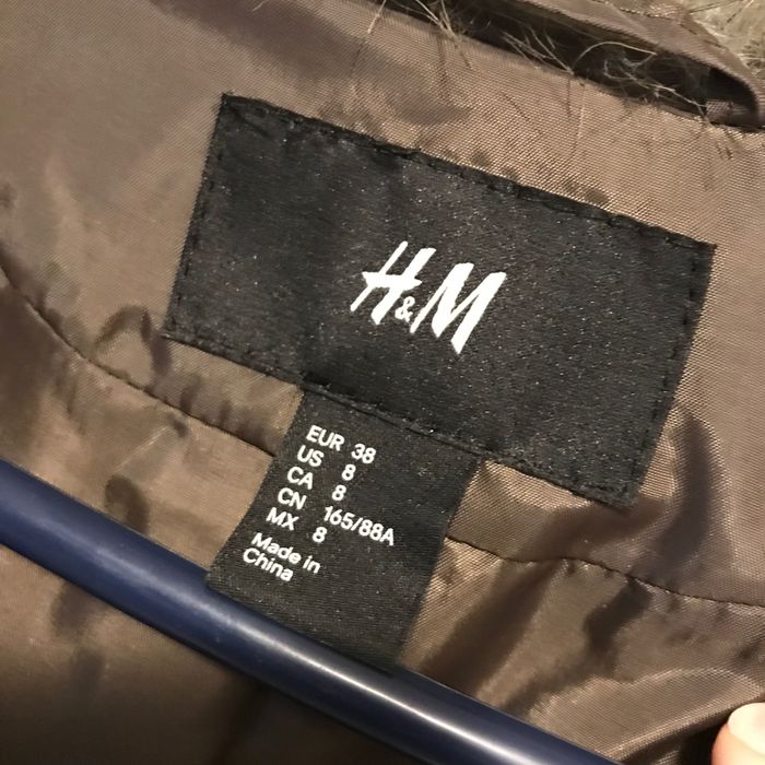 Jacheta blana artificiala H&M, noua, 38