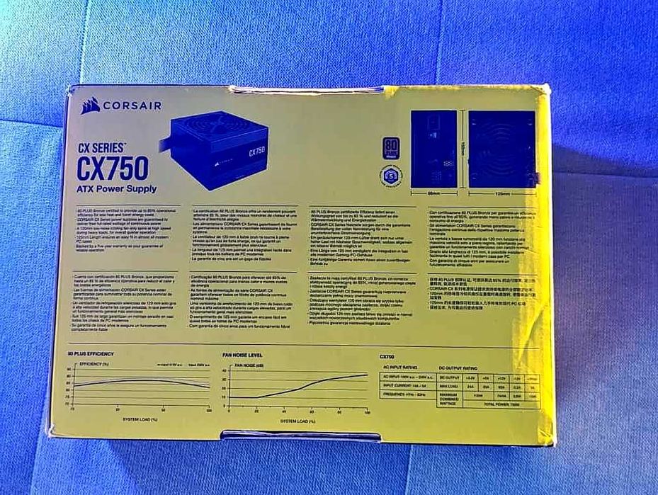 Sursă de alimentare Corsair CX750 – 750W ATX, Nouă sigilată