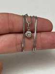 LANT AUR alb + Pandantiv - Diamant = 1CT - "KoriFidis" - Vintage !
