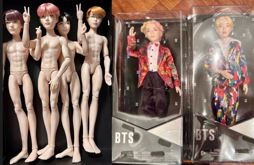 LOT 6 BTS Prestige Jin Suga V J-Hope Jungkook Jimin Mattel Papusi Doll