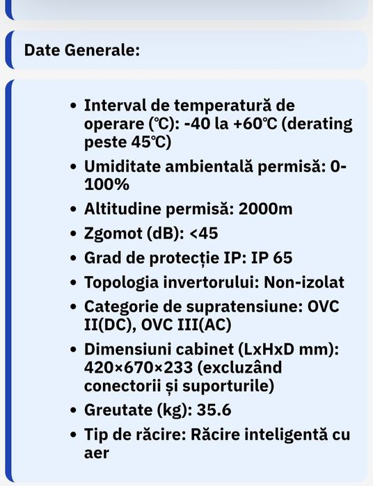 Invertor Deye SUN 10 kw on-grid,220 v