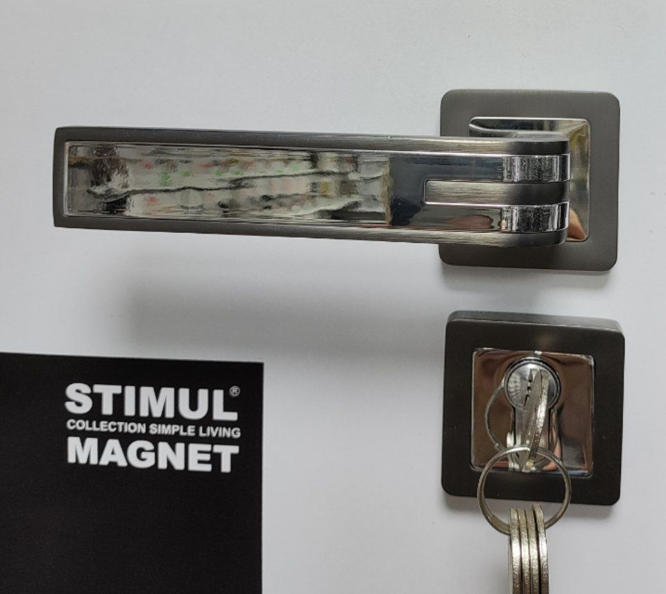 Магнитные ручки для дверей Stimul в комплекте с замком