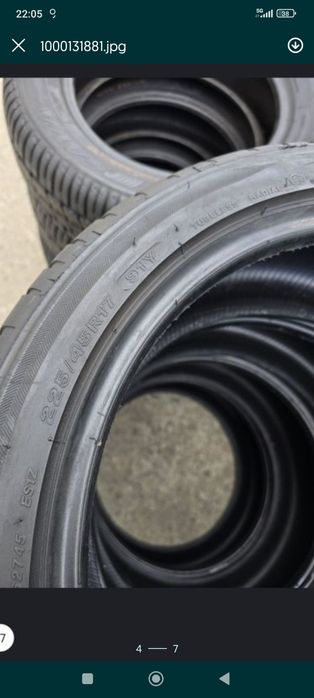 Set Anvelope Vara Bridgestone 225 45 17 și 245 40 17 Excelente