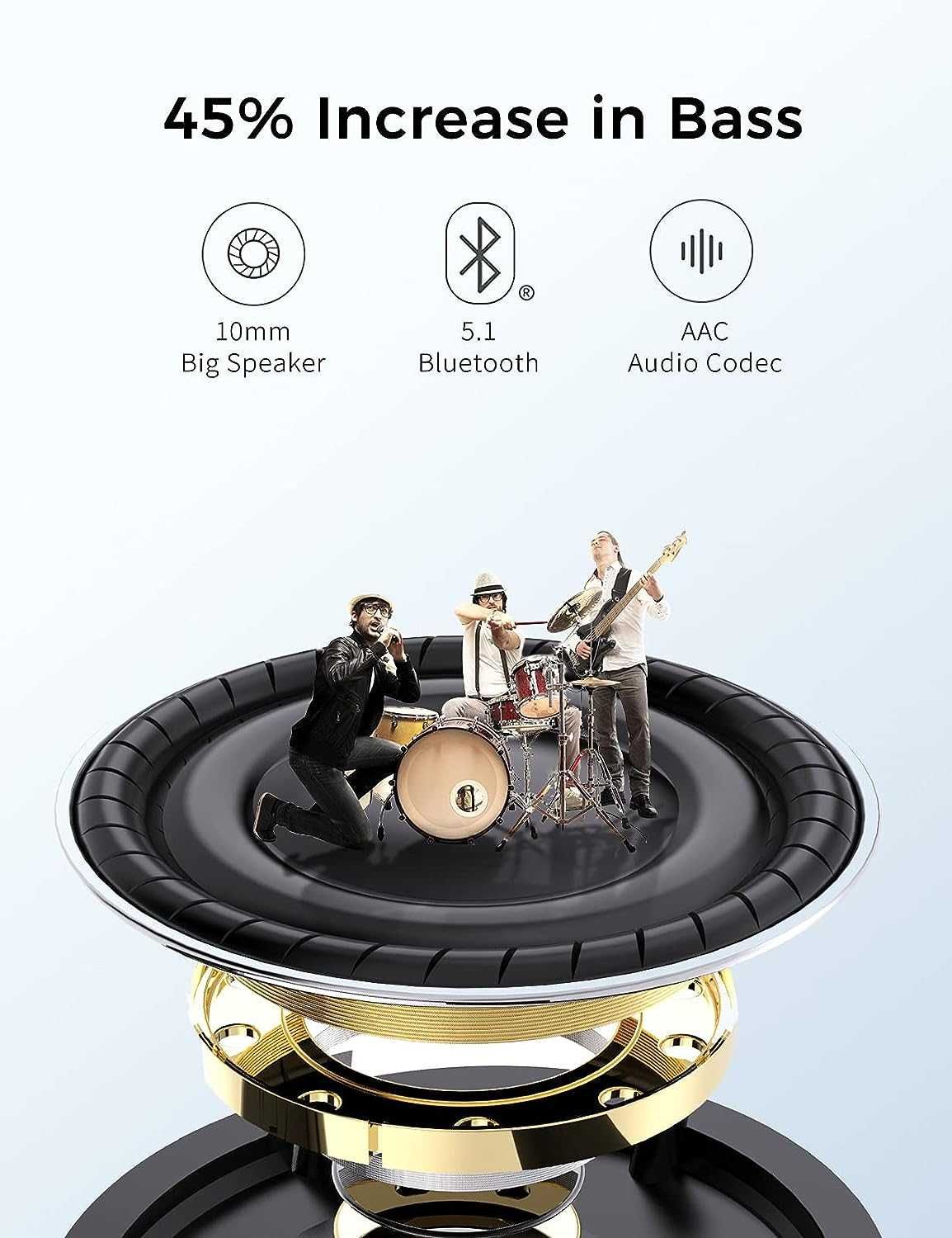 Безжични слушалки QXQ Q32, спортни Bluetooth 5.1 с микрофон