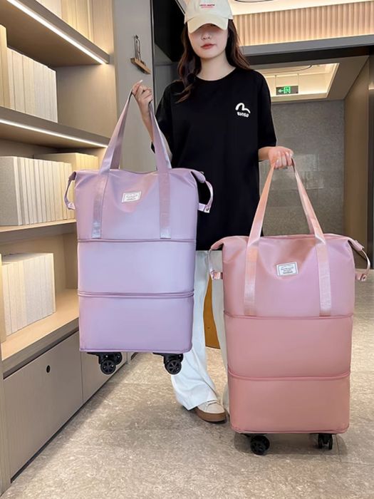 Дорожная складная сумка на колёсиках