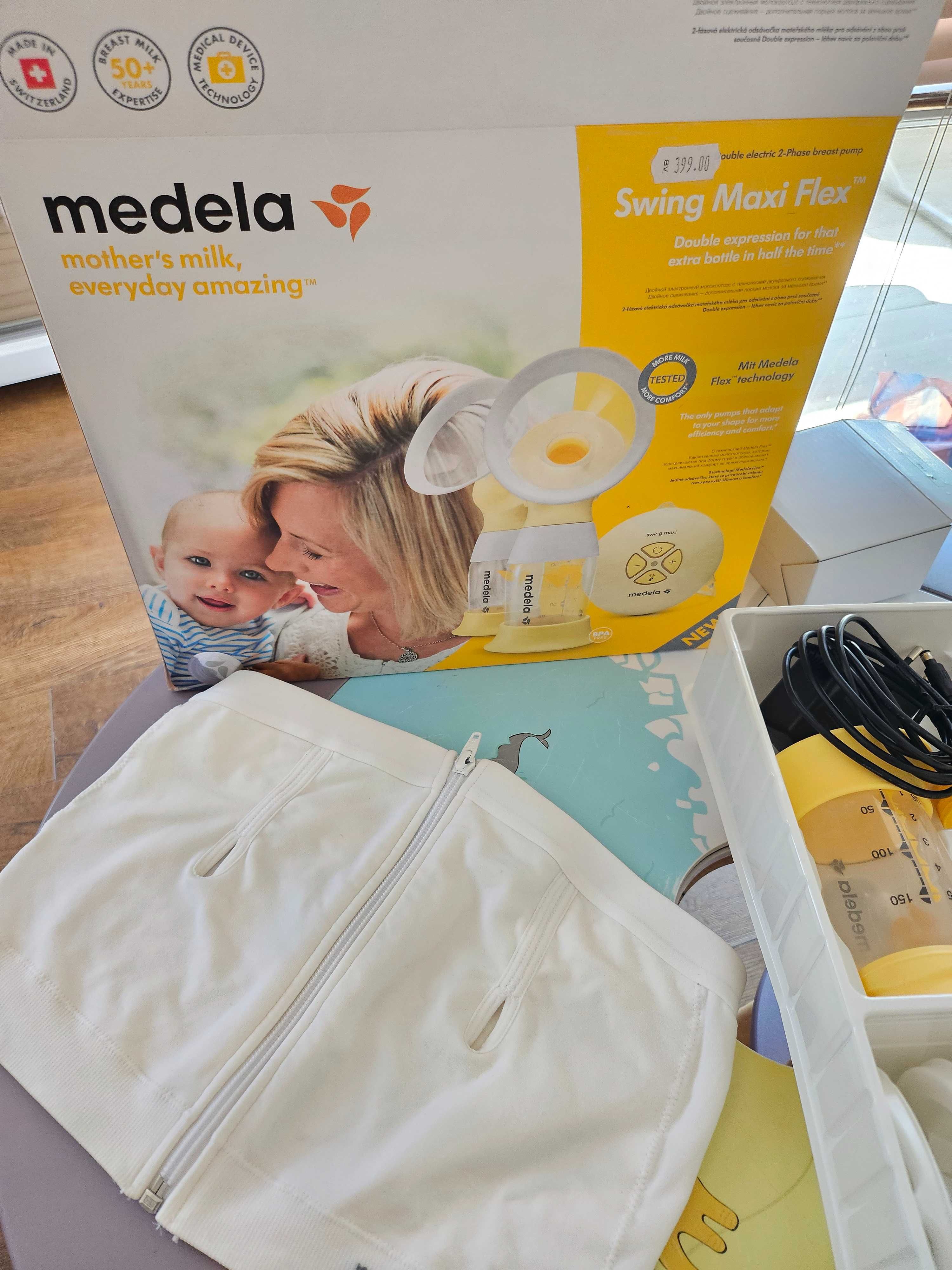 medela  със СУТИЕН двуфазна двойна електрическа помпа maxi