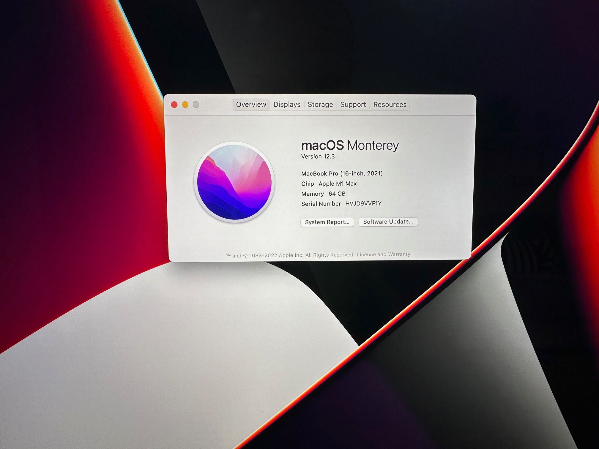 MacBook Pro 16" M1 MAX 10-Core CPU, 24-Core GPU, 64GB RAM, 1TB SSD