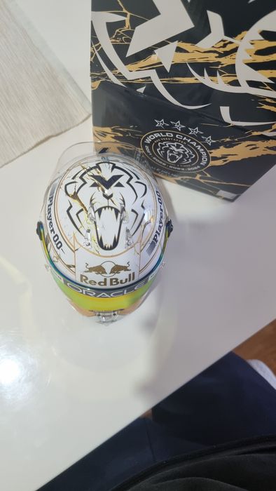 Max Verstappen world champion Helmet 2024 1:2 F1 schuberth
