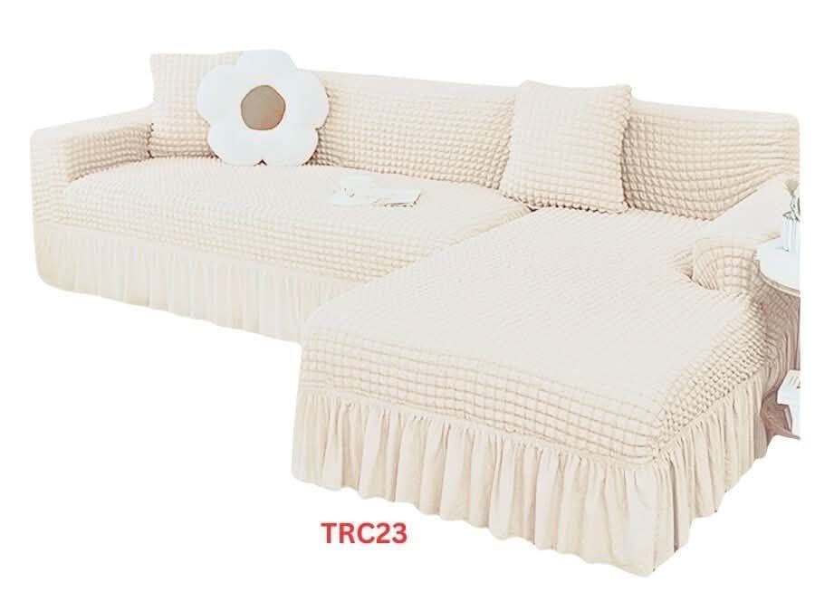 Husă din bumbac cu volănașe pentru colțar