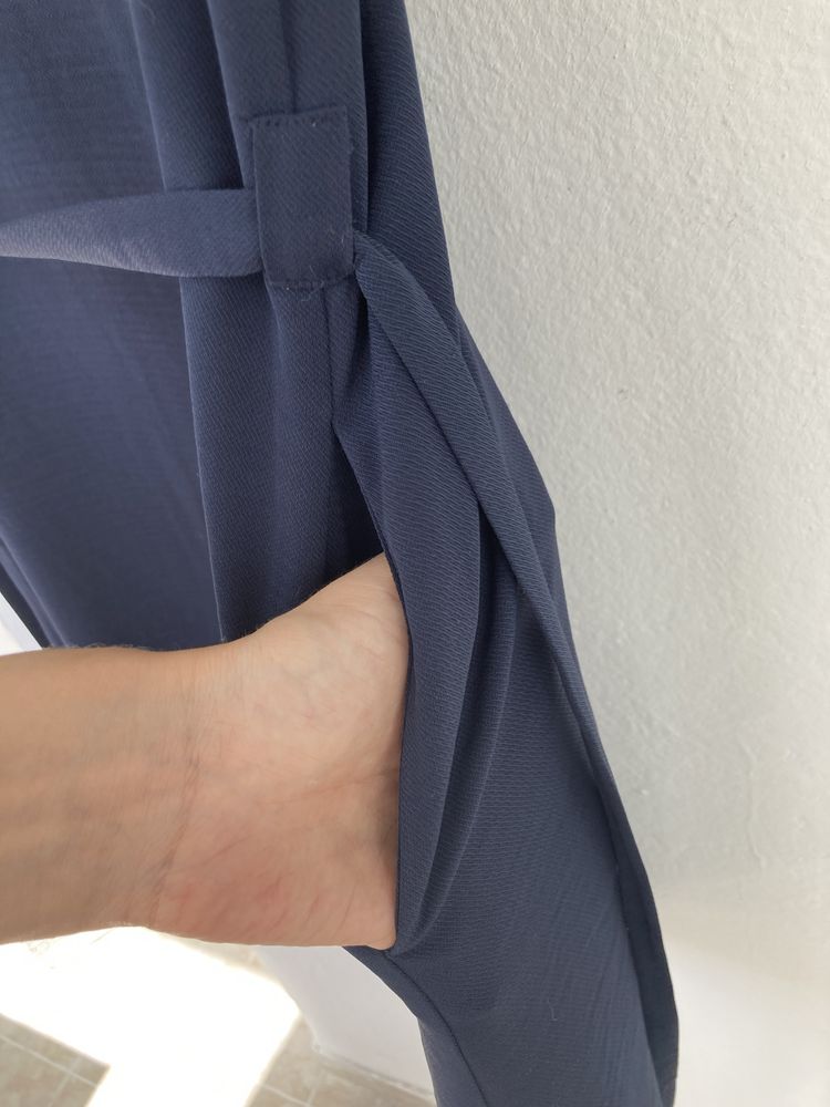 Rochie schimbătoare în albastru cu o curea S/M