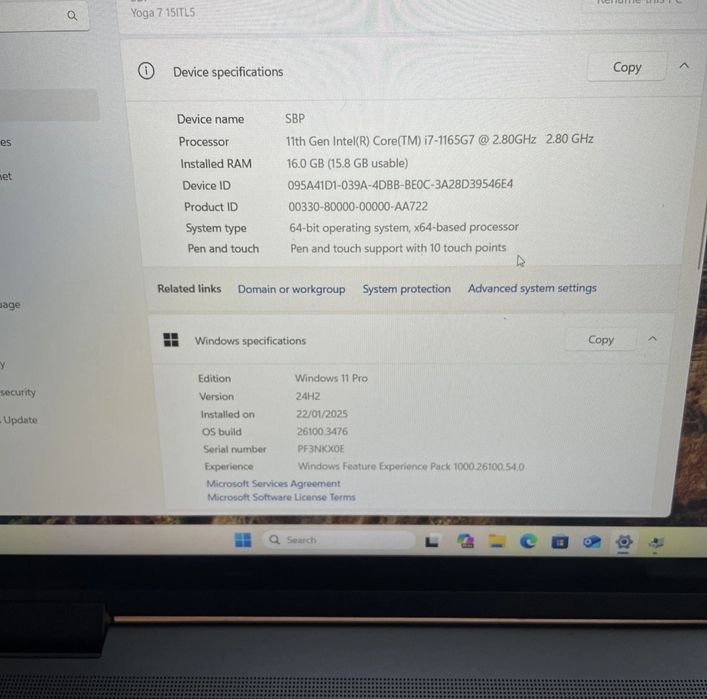 Lenovo Yoga Slim 7 14" FHD- Core i7-1165G7 2.80Ghz - 16GB- 1TB NVMe