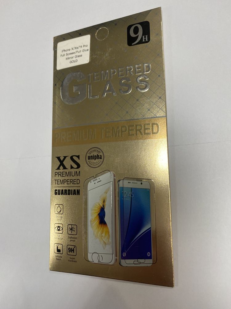 Folie de sticlă oglindă GOLD pentru IPhone 11 Pro, X, XS
