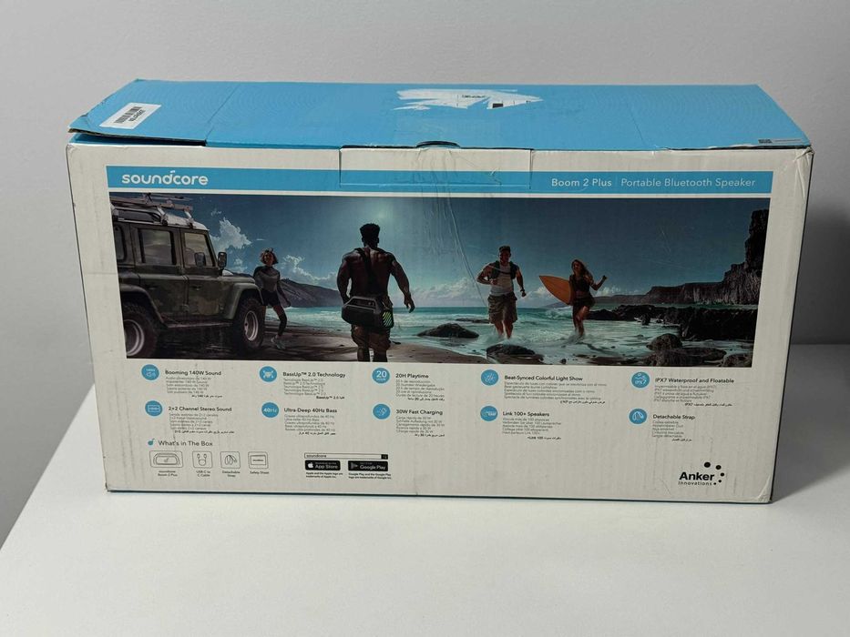Boxa portabila Anker Soundcore Boom 2 Plus, 140W, BassUp 2.0