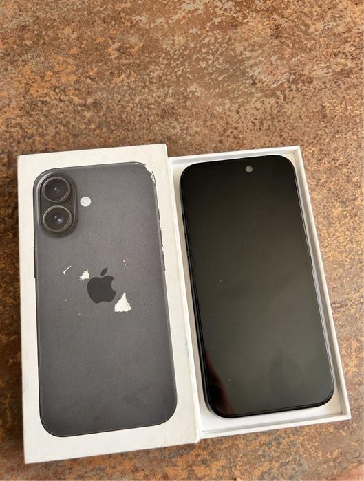 Iphone 16 black 128 gb 100% baterie