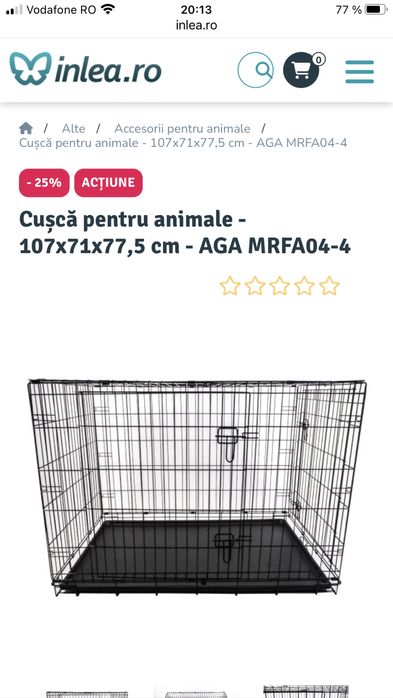 Cușcă transport câine