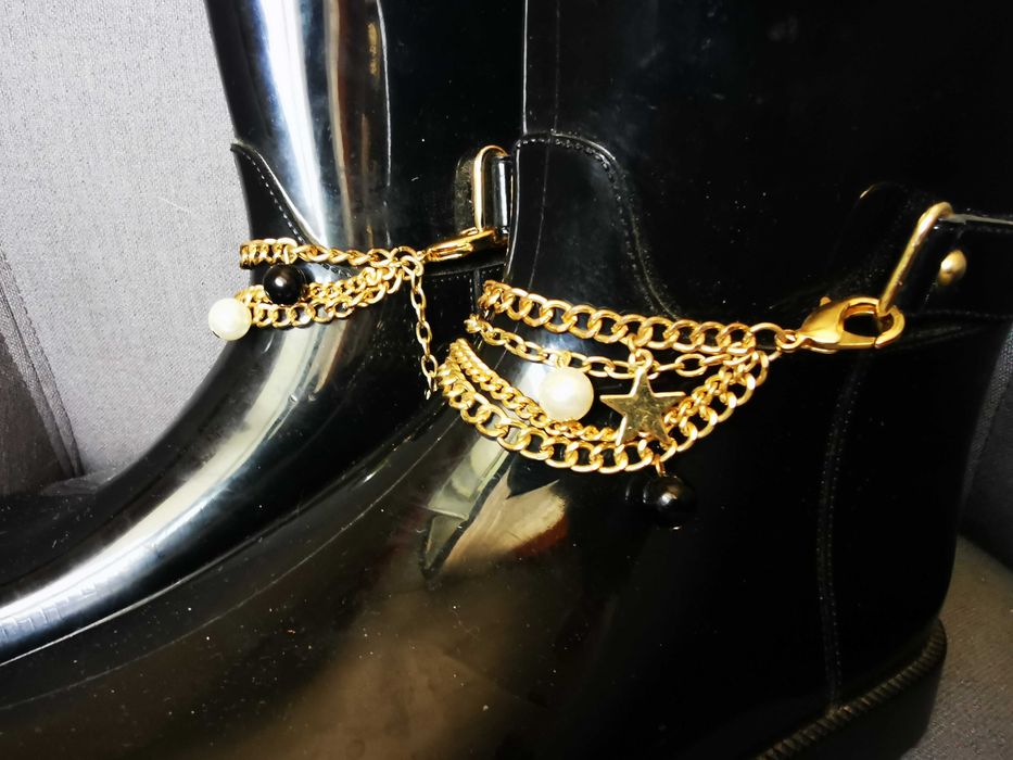 Cizme de damă, din cauciuc, Moschino Cheap and chic, mărime 37