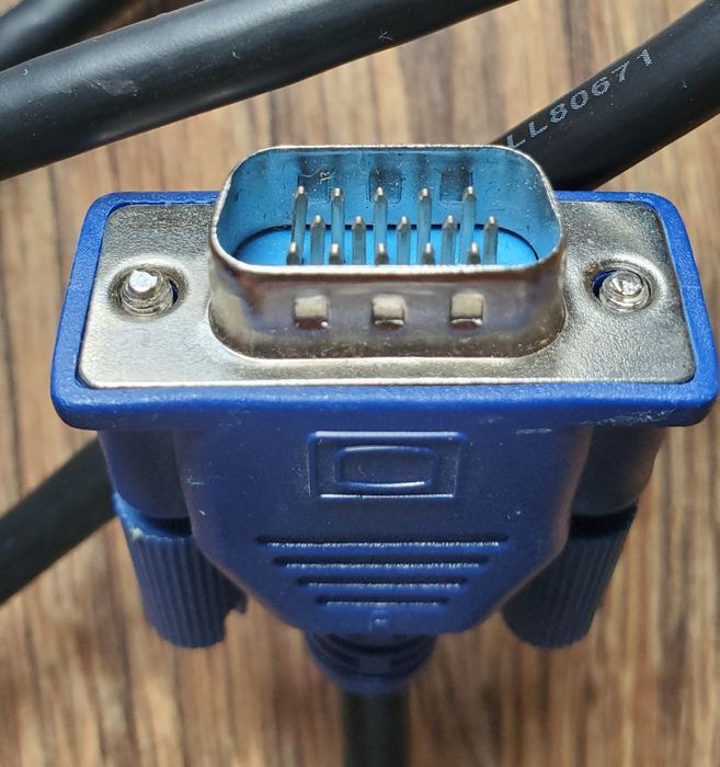 Кабел: VGA -> VGA (мъжко-мъжко), 1.8m - нов