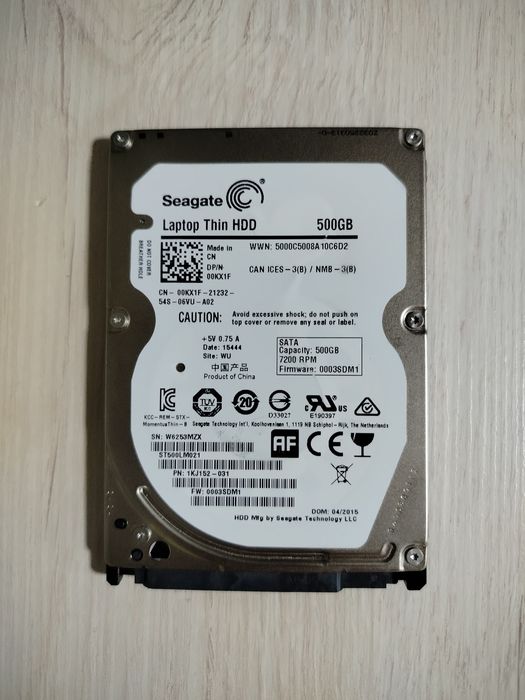 Ноубучный hdd Seagate 2.5 500gb